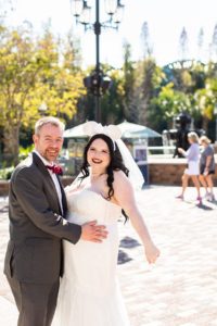 photo of couple getting married at disney springs