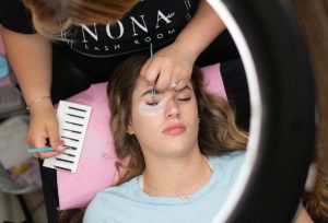 photography of eyelash extensions at nona lash room