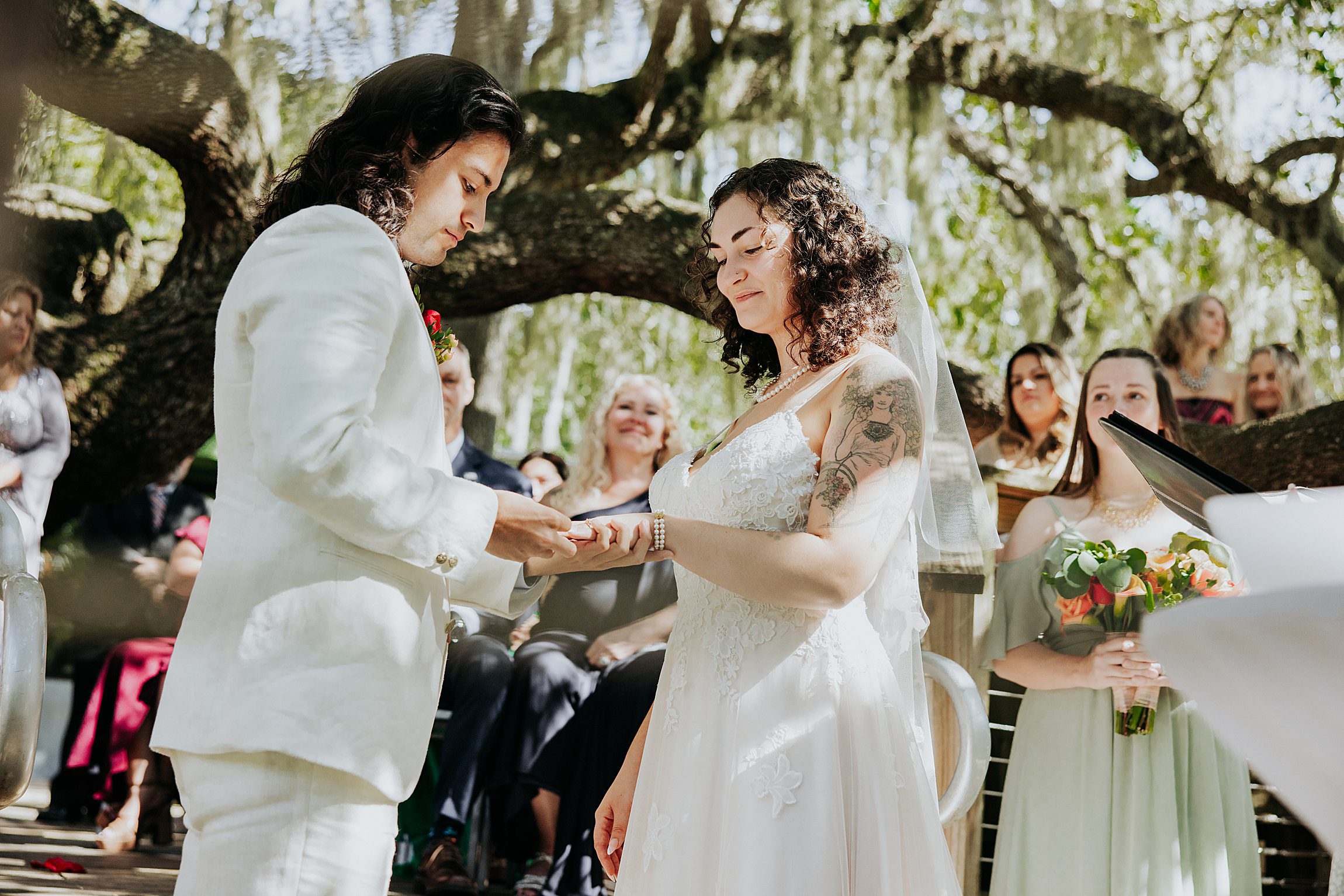 couple getting married at gemini springs park in debary volusia county