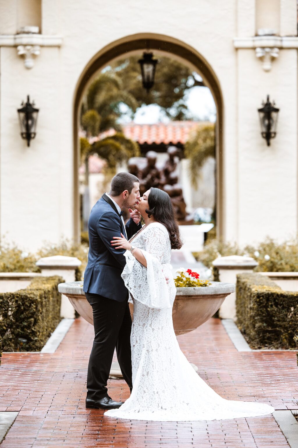 navy blue dress for baby girl Saturday Winter Park courthouse wedding and Rollins College