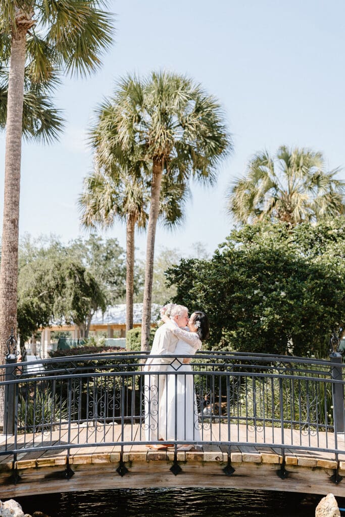 bride and groom portraits after a wedding ceremony at Sumter County Clerk's Office in the Villages Florida, captured by Gracie May Photography